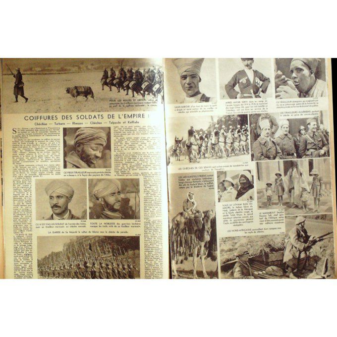 Le Miroir 1940 n° 23 COIFFES CHECHIA,TURBAN,RHEZZA,CLECHE,TALPACK,KEFFIEH