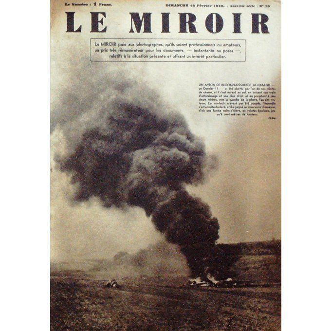 Le Miroir 1940 n° 25 ORAZIO NAZIS DEBARQUEMENT CHARS D'ASSAUT
