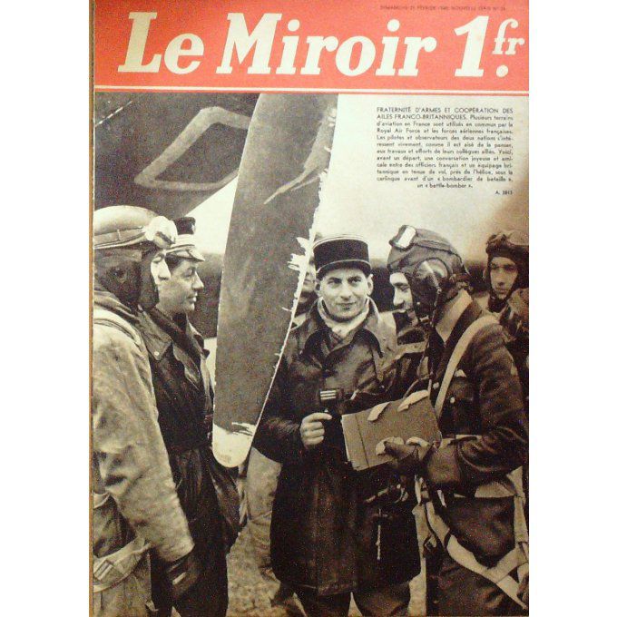 Le Miroir 1940 n° 26 MESSERSCHMIDT DORNIER 17 MEHARISTES FOOTBALL