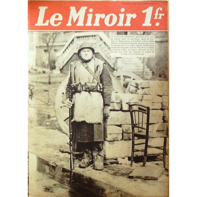 Le Miroir 1940 n° 27 TORPILLEUR SIROCO FINLANDE VARSOVIE XV RUGBY ANGLAIS