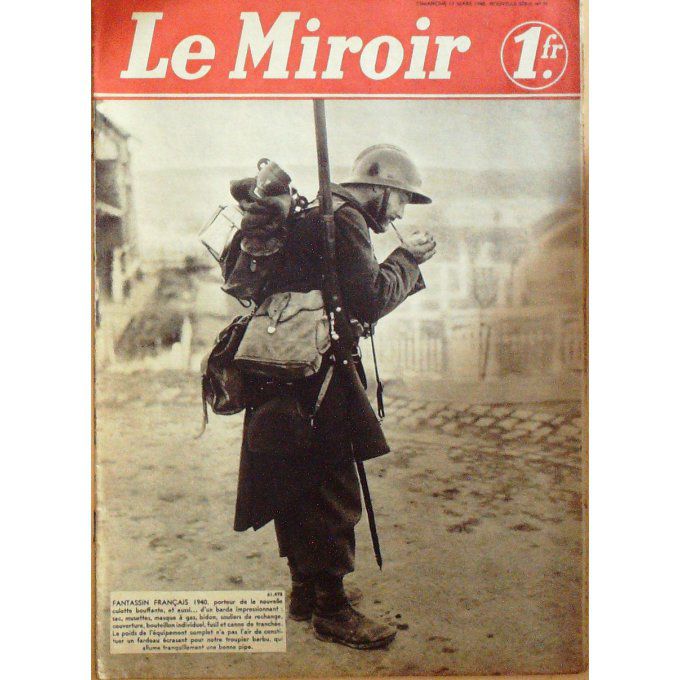 Le Miroir 1940 n° 29 GEORGES STRASBOURG(67) MOUSTIQUE TORPILLEUR SPITFIRE