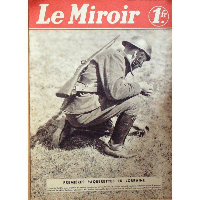 Le Miroir 1940 n° 33 CASQUES de GUERRE JEAN DESPEAUX PANKOVIAK REIMS(51)