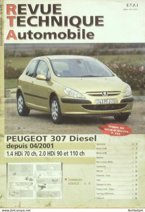 Revue Tech. Automobile 2004 n°678 Peugeot 307