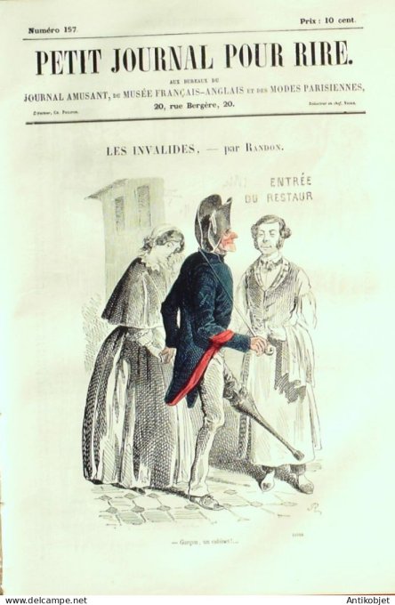 Petit journal pour Rire 1859 # 197 Les Bains de mer Marcelin