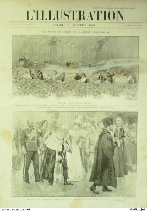 L'illustration 1897 n°2836 Angleterre Spithead Mansion-House Coven-Garden Jubilé de la Reine