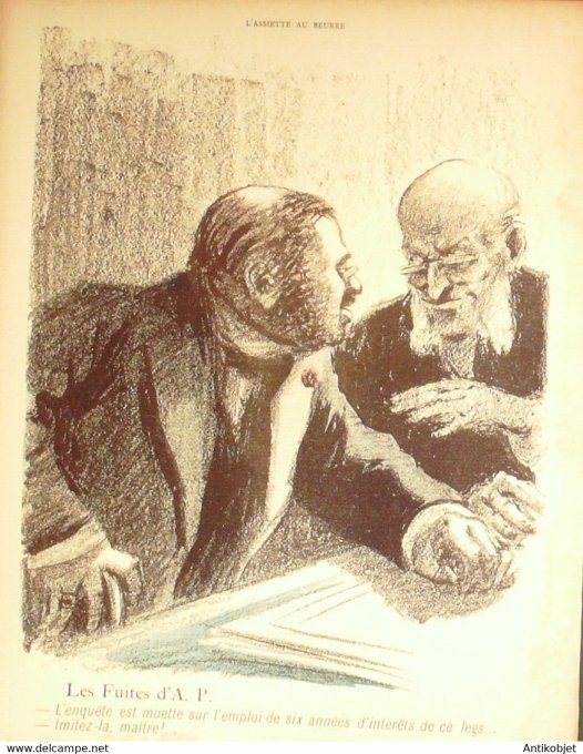 L'Assiette au beurre 1901 #  32 L'assistance Publique Dorville Noël