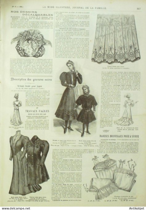 La Mode illustrée journal 1905 n° 42 Toilette de visites