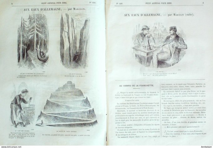 Petit journal pour Rire 1863 # 446 Aux Eaux d'Allemagne Marcelin