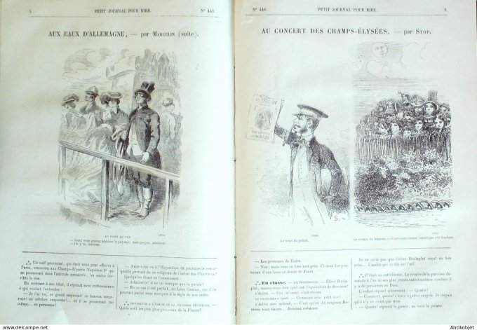 Petit journal pour Rire 1863 # 446 Aux Eaux d'Allemagne Marcelin