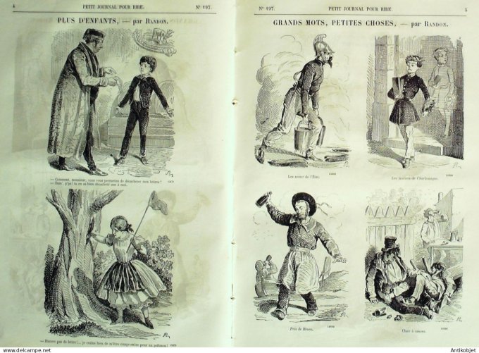 Petit journal pour Rire 1859 # 197 Les Bains de mer Marcelin