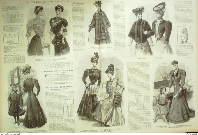 La Mode illustrée journal 1905 n° 42 Toilette de visites