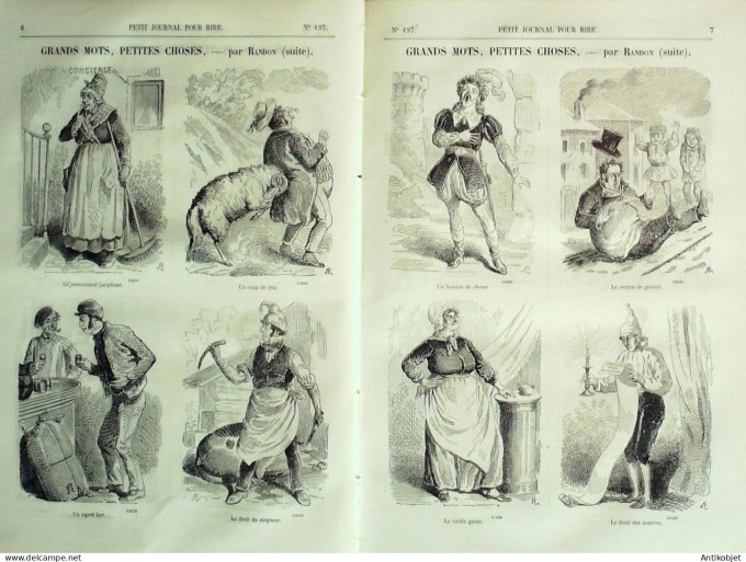 Petit journal pour Rire 1859 # 197 Les Bains de mer Marcelin