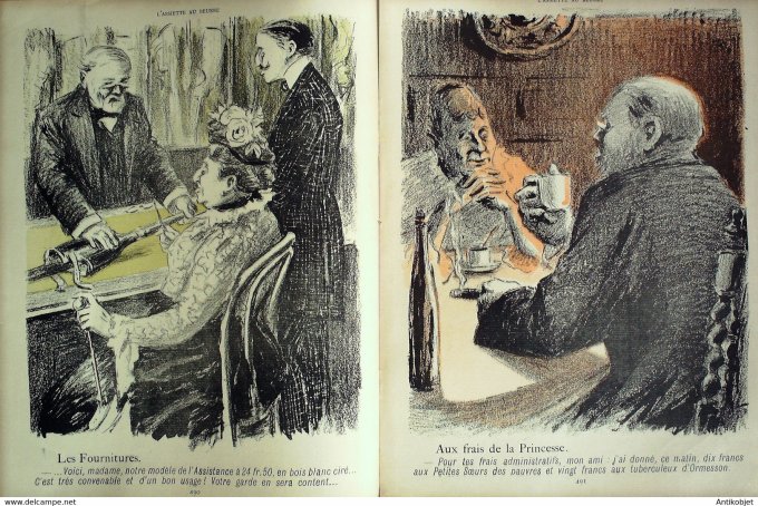 L'Assiette au beurre 1901 #  32 L'assistance Publique Dorville Noël