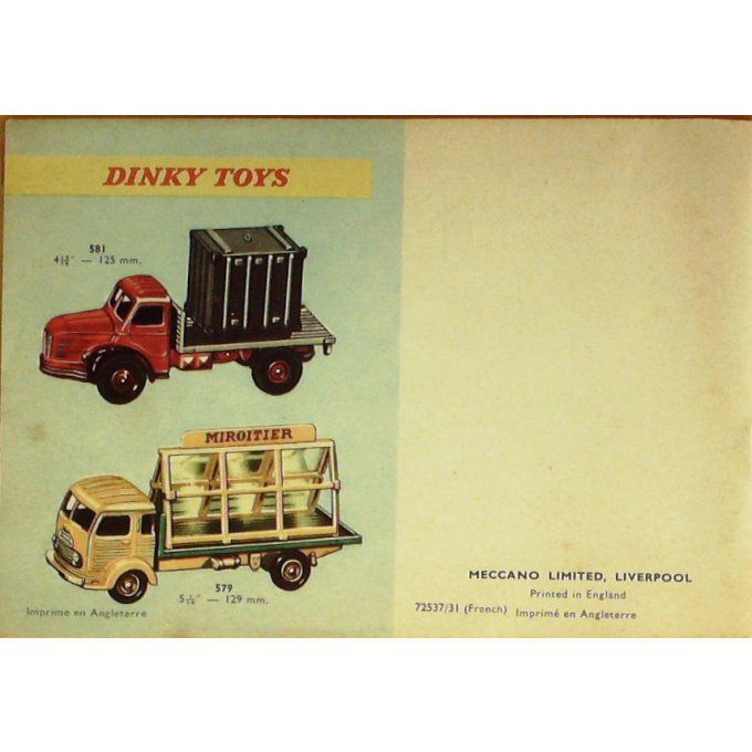 Catalogue VINTAGE DINKY TOY 1954