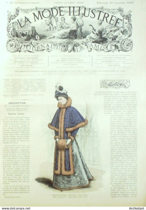La Mode illustrée journal 1897 n° 48 Toilette d'hiver