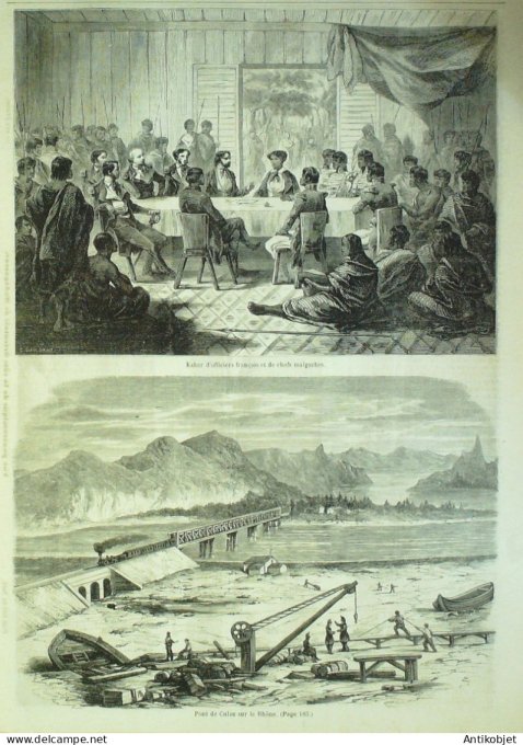 Le Monde illustré 1858 n° 75 Madagascar Reine Ranavalo Manjaka Culoz (01) Blois (41)