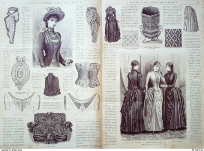 Journal + Patron Mode illustrée  1889 # 07 (with Pattern)