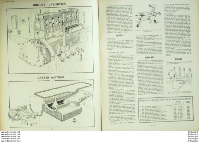 R.T Automobile Fiat 626/1400 Camion Aurelia Hillman Minx 51 # 1950
