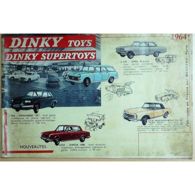 Catalogue VINTAGE DINKY TOYS  SUPERTOYS MECCANO 1964