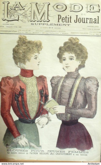 La Mode du Petit journal 1898 n° 20 Toilettes Costumes Passementerie