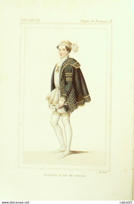 Figure d'histoire FRANCOIS II roi de France 16ème 1852