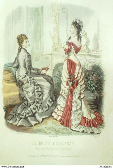 Gravure Mode illustree 1876 # 43 (Old Fashion plate)