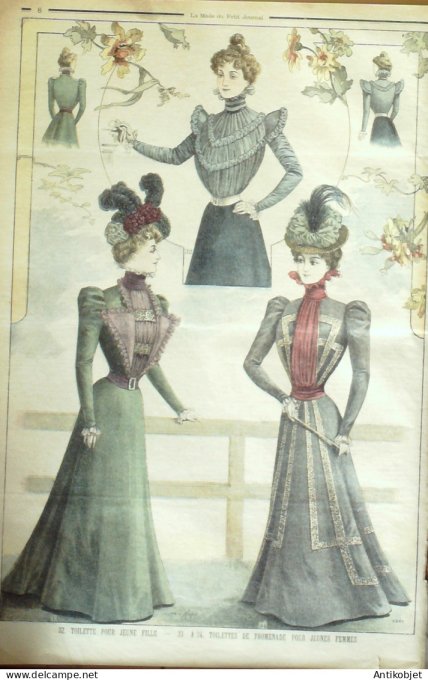 La Mode du Petit journal 1898 n° 20 Toilettes Costumes Passementerie