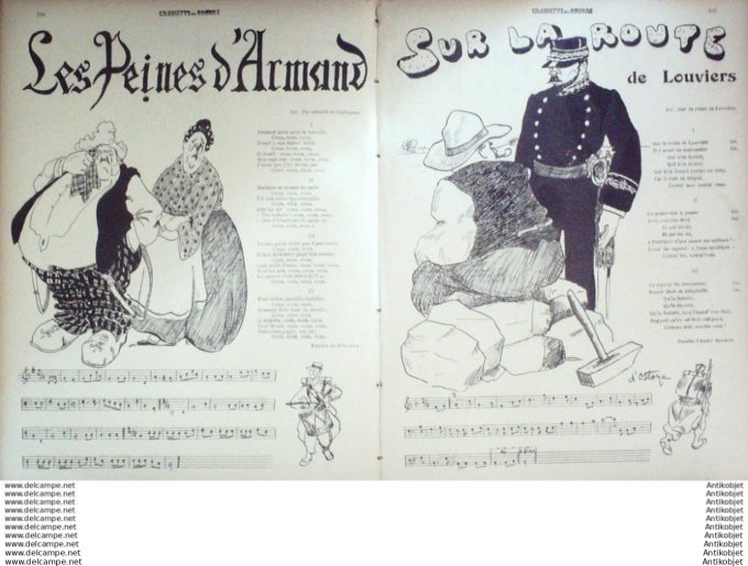 L'Assiette au beurre 1910 # 493 Concours de chansons de route Ostoya