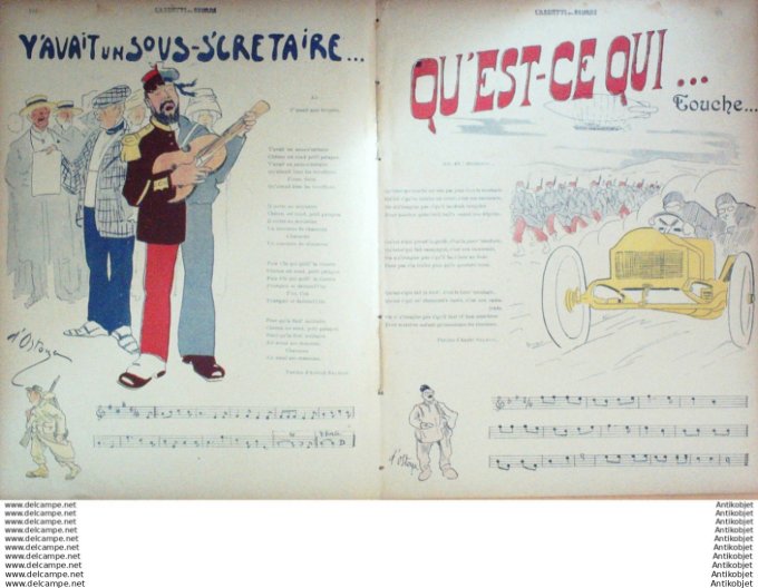 L'Assiette au beurre 1910 # 493 Concours de chansons de route Ostoya