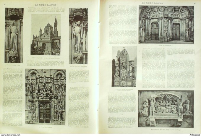 Le Monde illustré 1903 n°2389 Maroc Moulal Koutoubia Fez Abdul Aziz Inde Bombay Delhi Koutab Strasbo