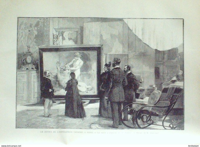 Le Monde illustré 1891 n°1770 Japon Koïdzumi-Riutaï Groenland Algérie Biskra Wellington Barracks