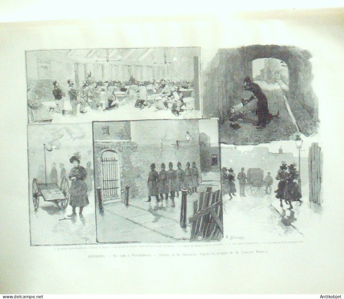 Le Monde illustré 1891 n°1770 Japon Koïdzumi-Riutaï Groenland Algérie Biskra Wellington Barracks