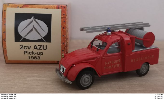 Citroen 2cv AZU Pick-Up Pompiers 1:43 Henflingen 1963 Norev