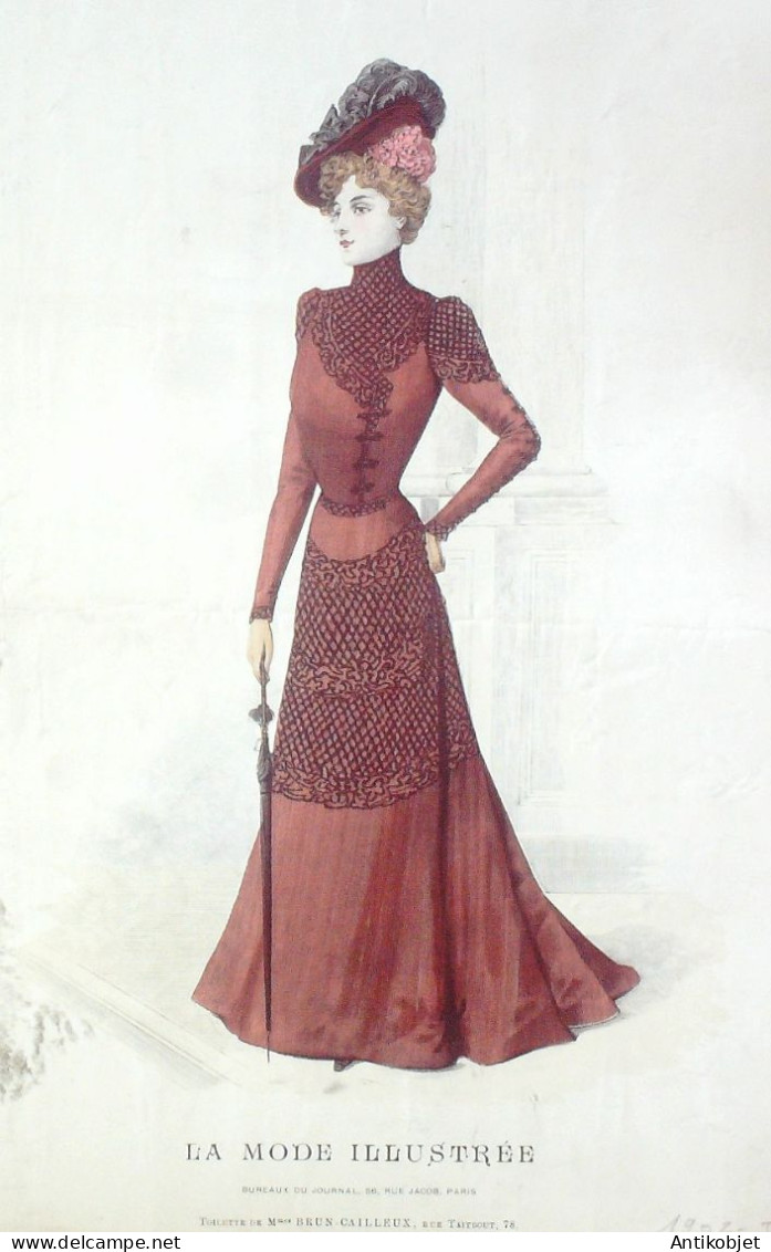 Gravure Mode illustree 1902 # 50 (Old Fashion plate) RARE