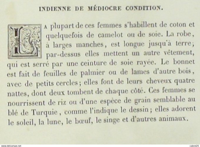 Liban Indienne de condition médiocre 1859