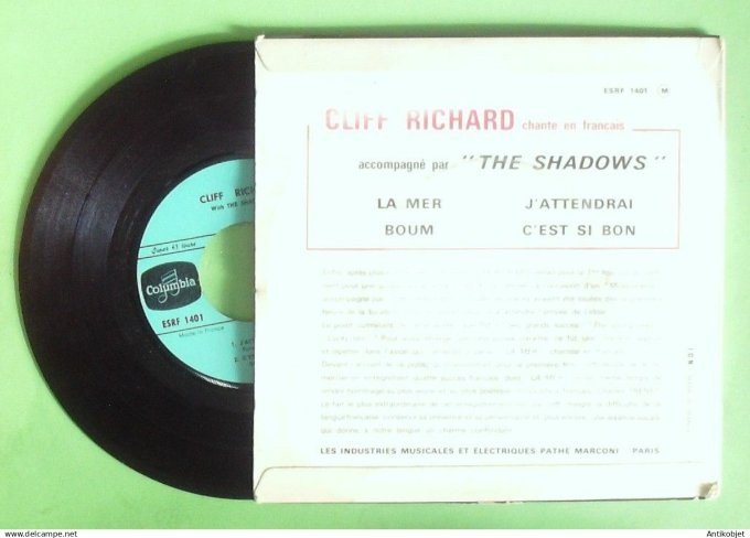 Cliff Richard  & The Shadows 45T EP C'est si bon 1962