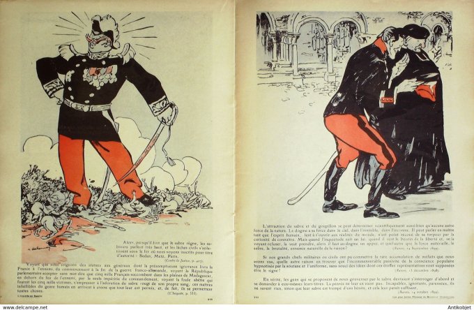 L'Assiette au beurre 1908 # 401 Les plus belles phrases de Mr Clémenceau Delannoy