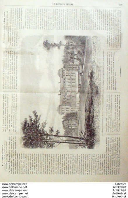 Le Monde illustré 1862 n°292 Pierrefonds (60) Espagne Madrid St Hubert Chamarande Tell El Kebir