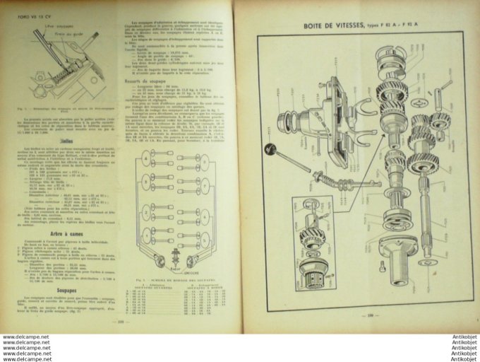 R.T Automobile Ford et MatFord V8 13cv 37 # 1949