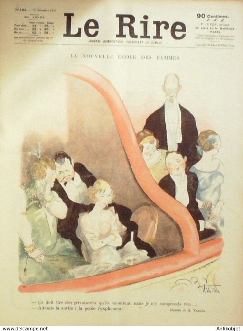 Le Rire 1924-12-13 # 306 Journal humoristique Ed.Originale Confiture & deconfiture