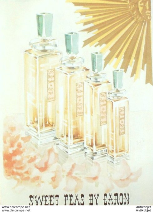 Publicite Cosmetique Caron Sweet Peas 1960