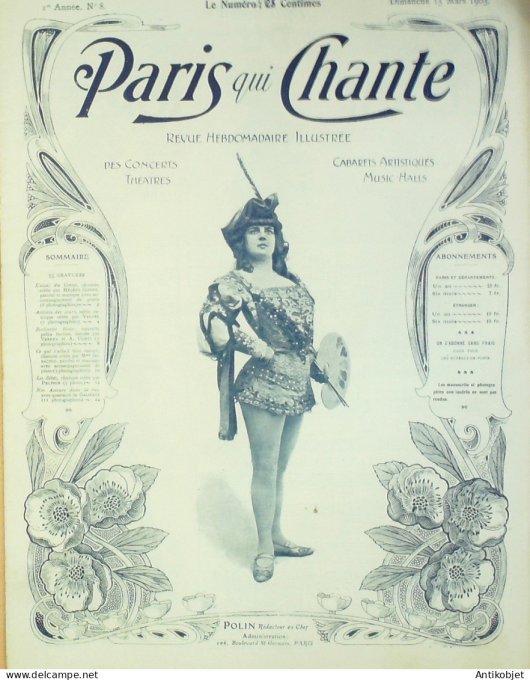 Paris qui chante 1903 # 8 Gondy Vaunel Verena Curti Giralduc Delphin