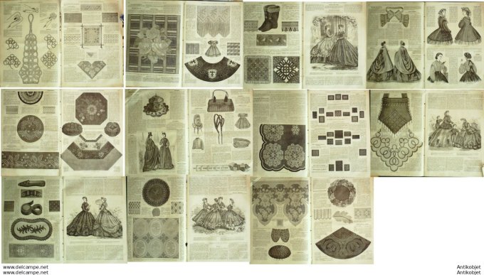 Mode illustree 1865 Lot de 11 journaux
