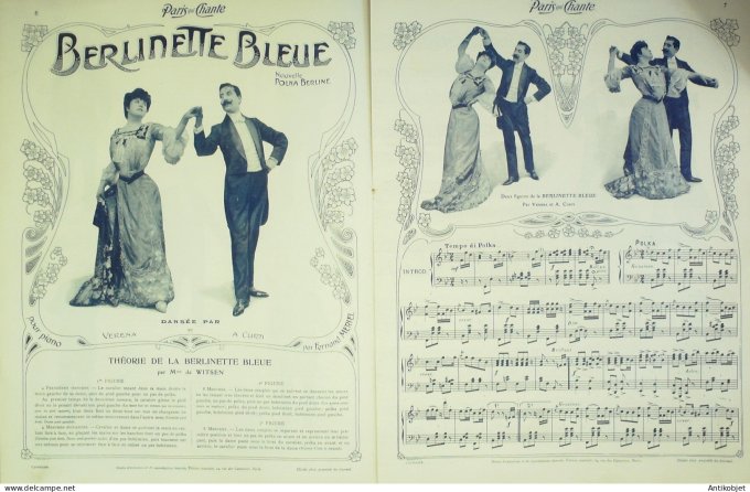 Paris qui chante 1903 n°  8 Gondy Vaunel Verena Curti Giralduc Delphin