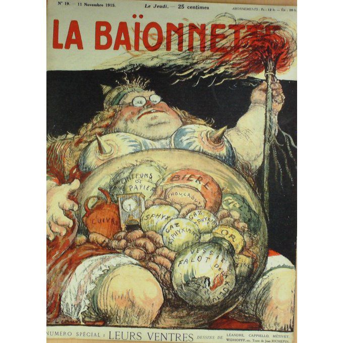 La Baionnette 1915 n°019 (Leurs ventres) CAPPIELLO LEANDRE GASTYNE METIVET