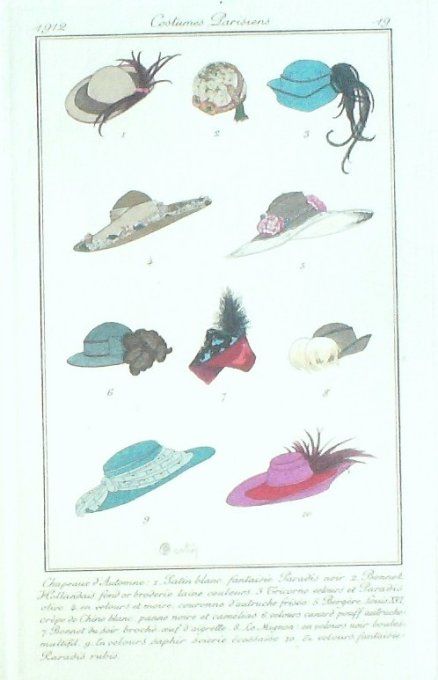 Martin Charles Pochoir Mode Art Deco n°  19-1912 Journal des Dames