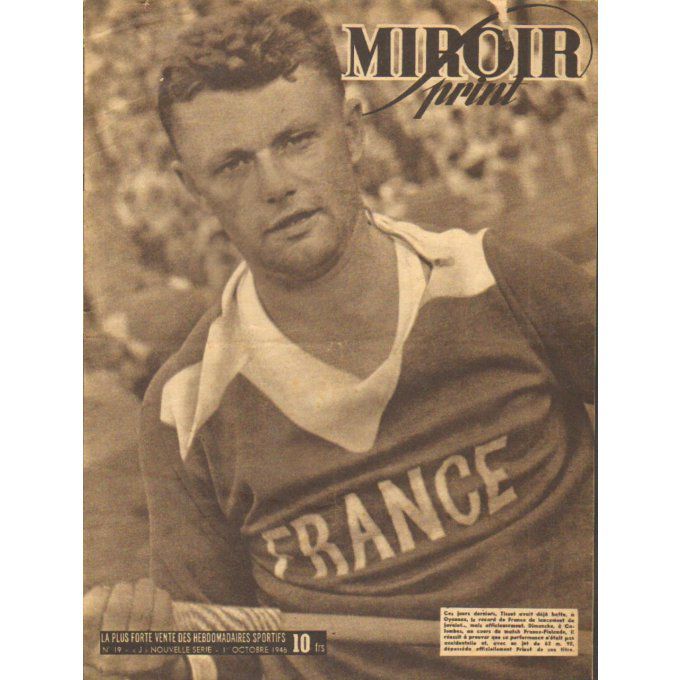 Miroir Sprint 1946 #  19 1 Oct Coppi Graziano  Kiefre Weismuller Medica  Coppi Zale