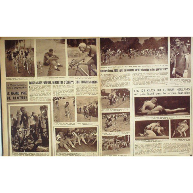 Miroir Sprint 1946 #  19 1 Oct Coppi Graziano  Kiefre Weismuller Medica  Coppi Zale