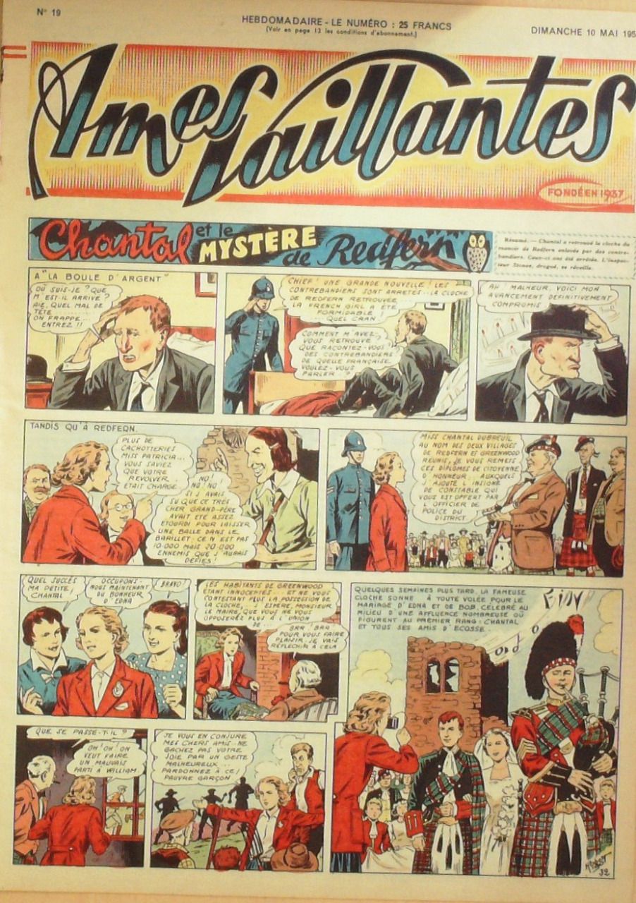 Ames Vaillantes 1953 n°19 Volubilie Perlin et Pinpin, Jack le trappeur