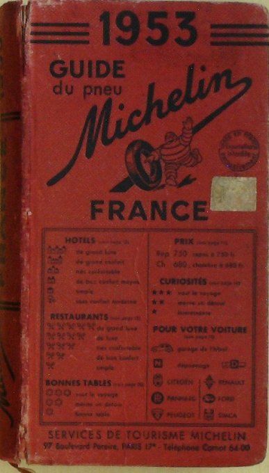 Guide rouge MICHELIN 1953 46ème édition France